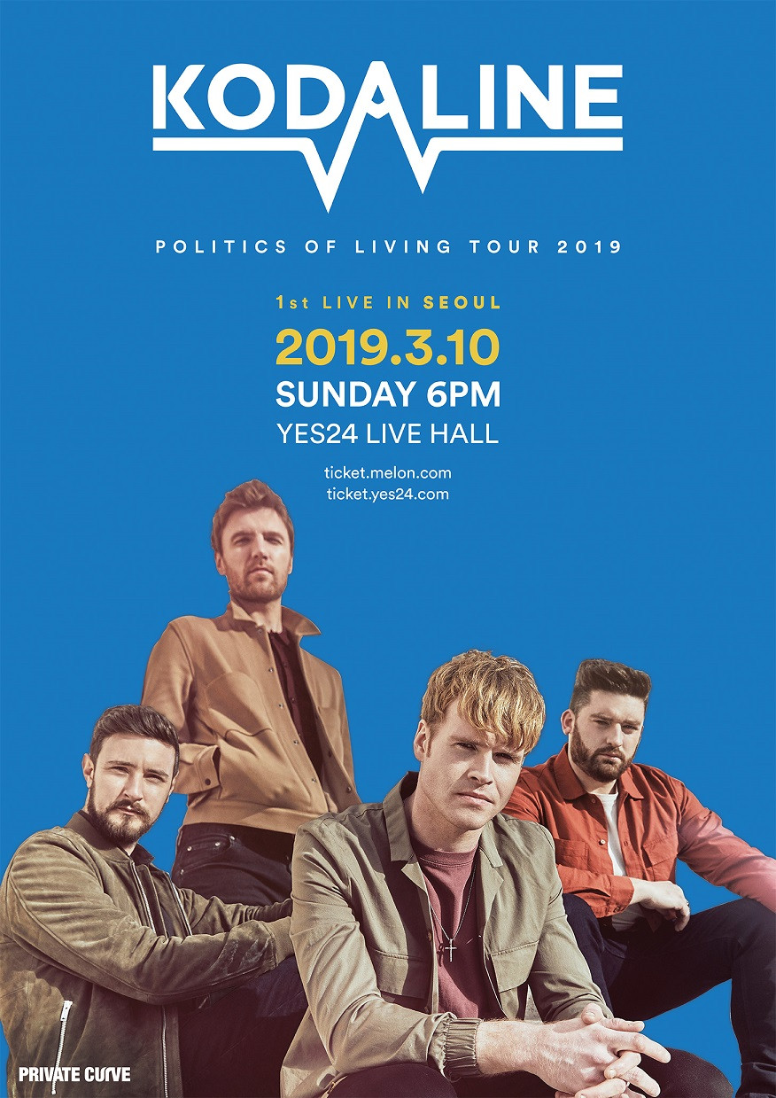 [공연안내] KODALINE 1st LIVE IN SEOUL 2019